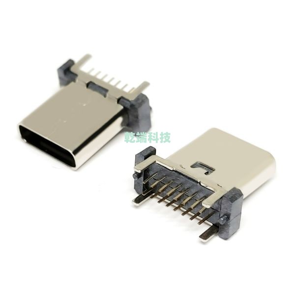Typec CF 立插 DIP 16PIN C7025 LCP黑色 H=10.0 &（外殼帶彈片）