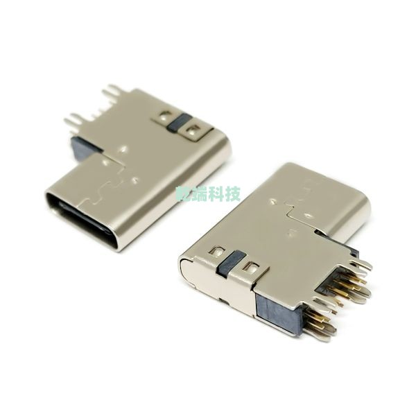 Typec CF 側(cè)插 DIP 14PIN 黃銅 LCP黑色 加高2.6 成品 （四個(gè)魚(yú)叉腳）